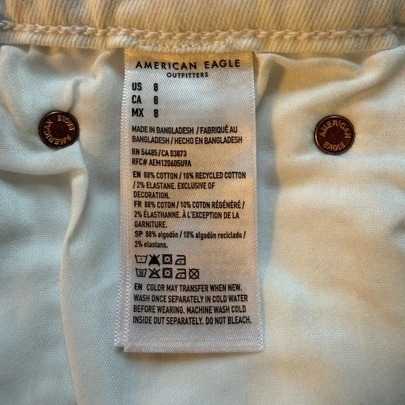 American Eagle 8” Dreamy Drape Stretch Low-Rise Baggy Jort, white, size 8 - Picture 9 of 9